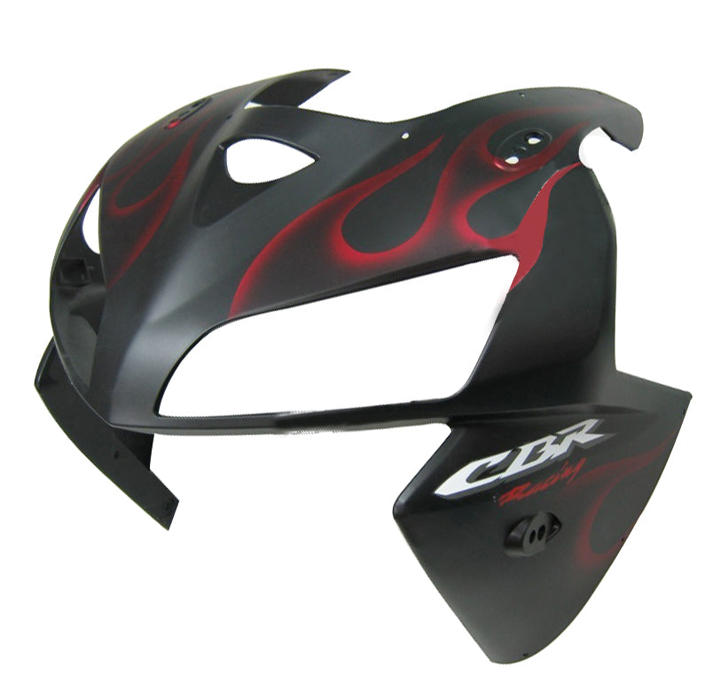 Carenados Honda CBR 600 RR 2005-2006 negro mate y rojo llama genérico