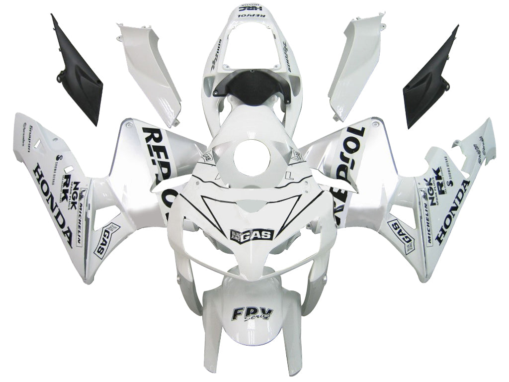 CBR600RR 2005-2006 Bodywork Fairing White ABS Injection Molded Plastics Set Generic