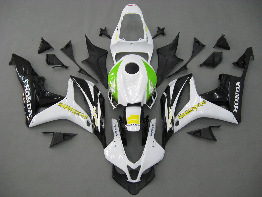 Fairings 2007-2008 Honda CBR 600 RR White & Black Hannspree  Generic