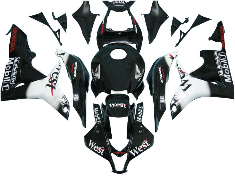 Carenados 2007-2008 Honda CBR 600 RR Negro Oeste Genérico