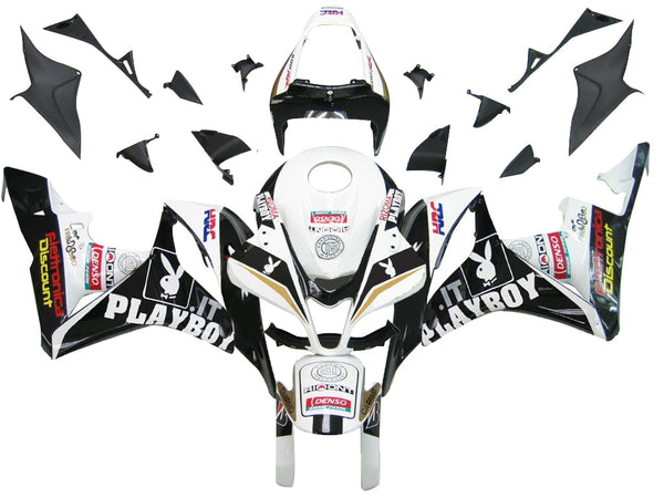 Fairings 2007-2008 Honda CBR 600 RR Black Playboy  Generic