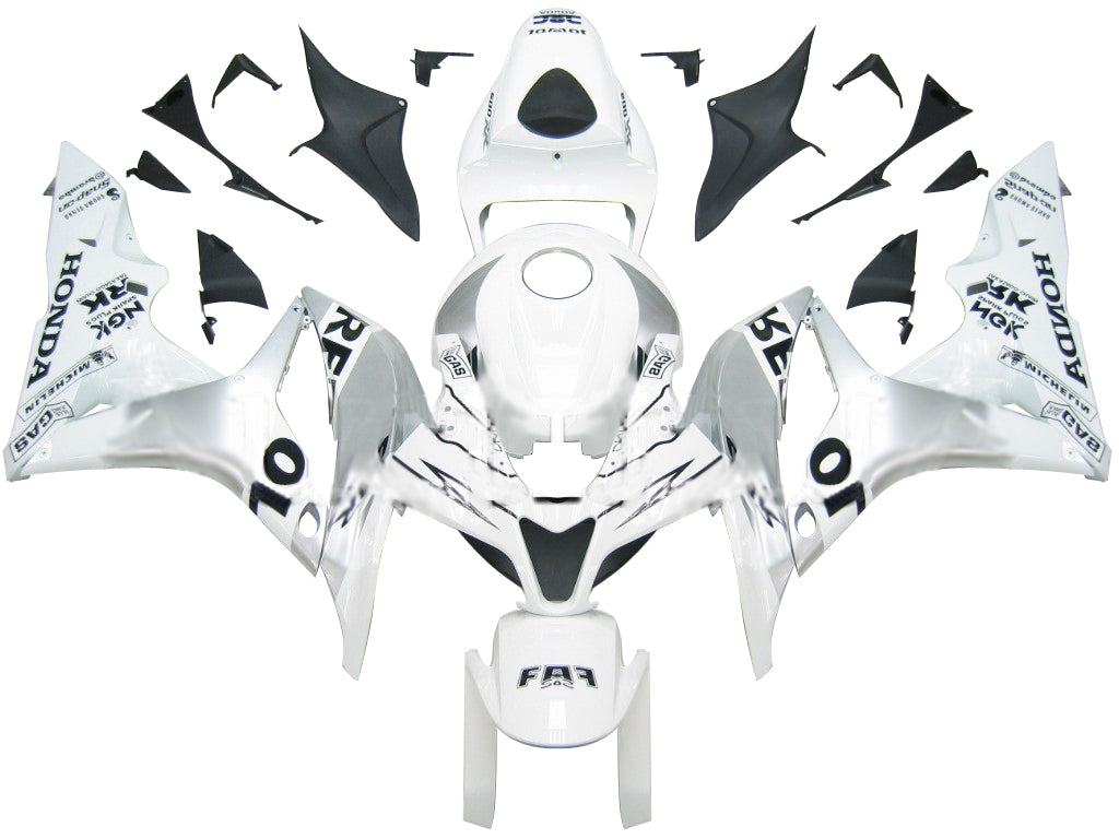 Carenados 2007-2008 Honda CBR 600 RR Plata y Blanco Repsol Genérico