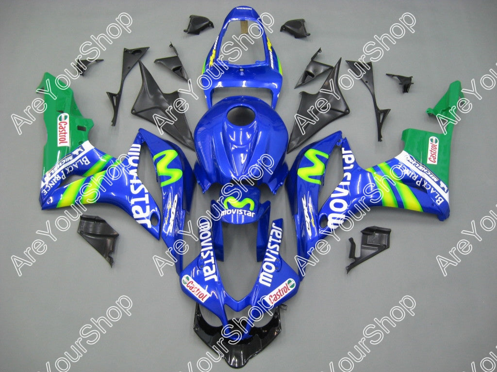 Fairings 2007-2008 Honda CBR 600 RR Blue & Green Movistar