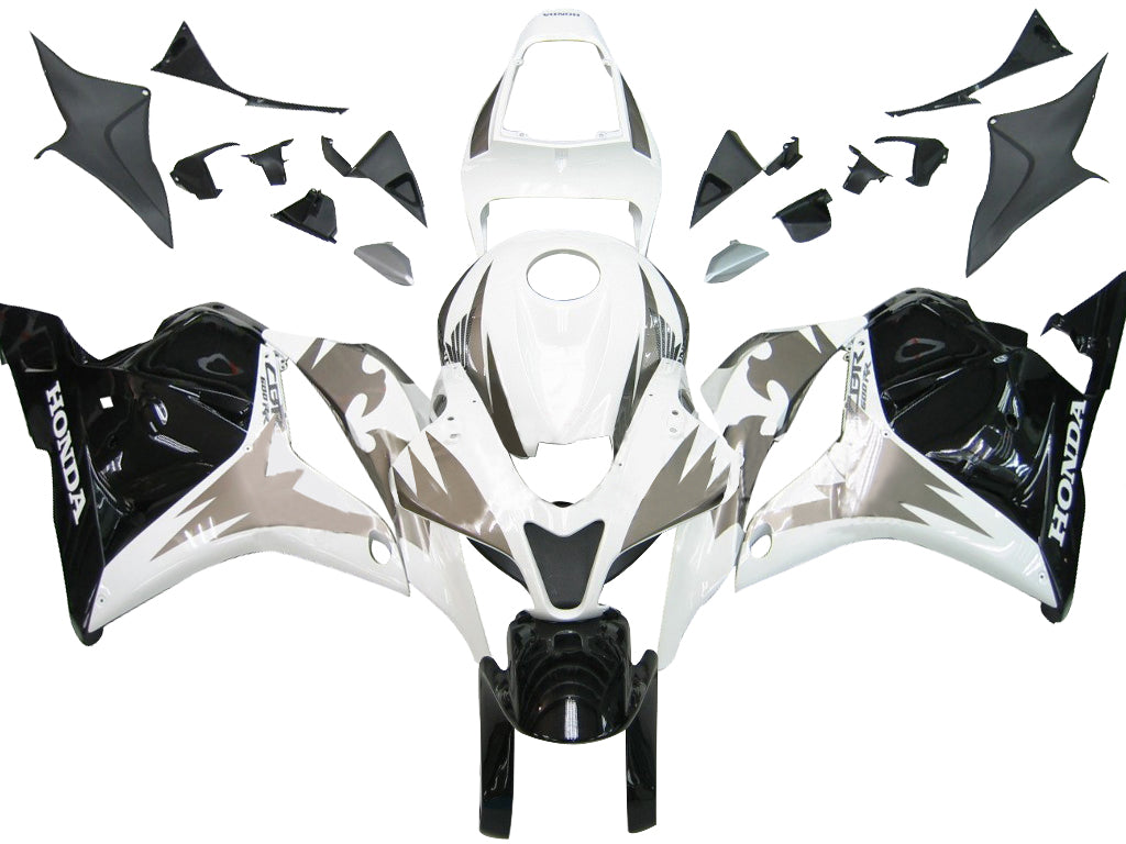 Carenados 2009-2012 Honda CBR 600 RR Blanco Plata Negro Tribal Genérico