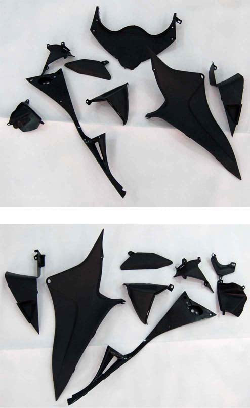 Fairings 2009-2012 هوندا CBR 600 RR أسود CBR عام