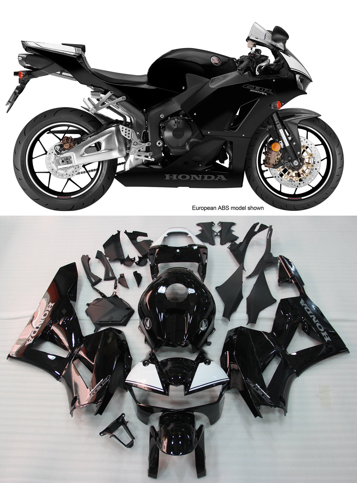 Fairings 2013-2023 Honda CBR600RR Black CBR  Generic