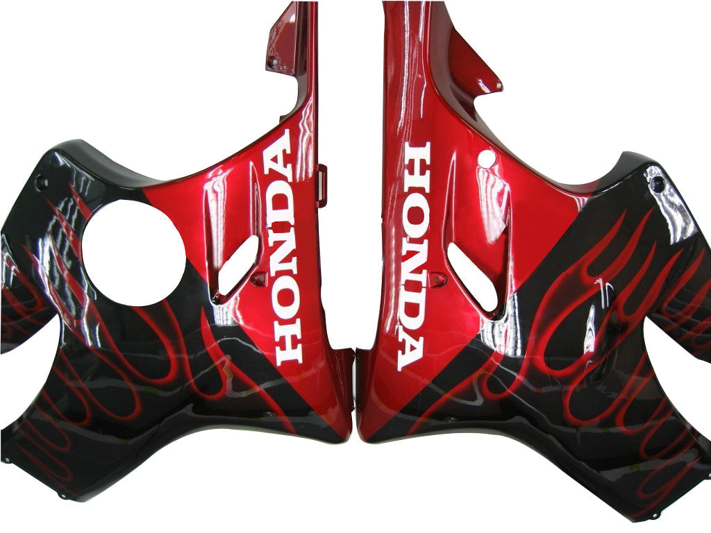 Fairings 2001-2003 Honda CBR 600 F4i Black & Red Flame  Generic