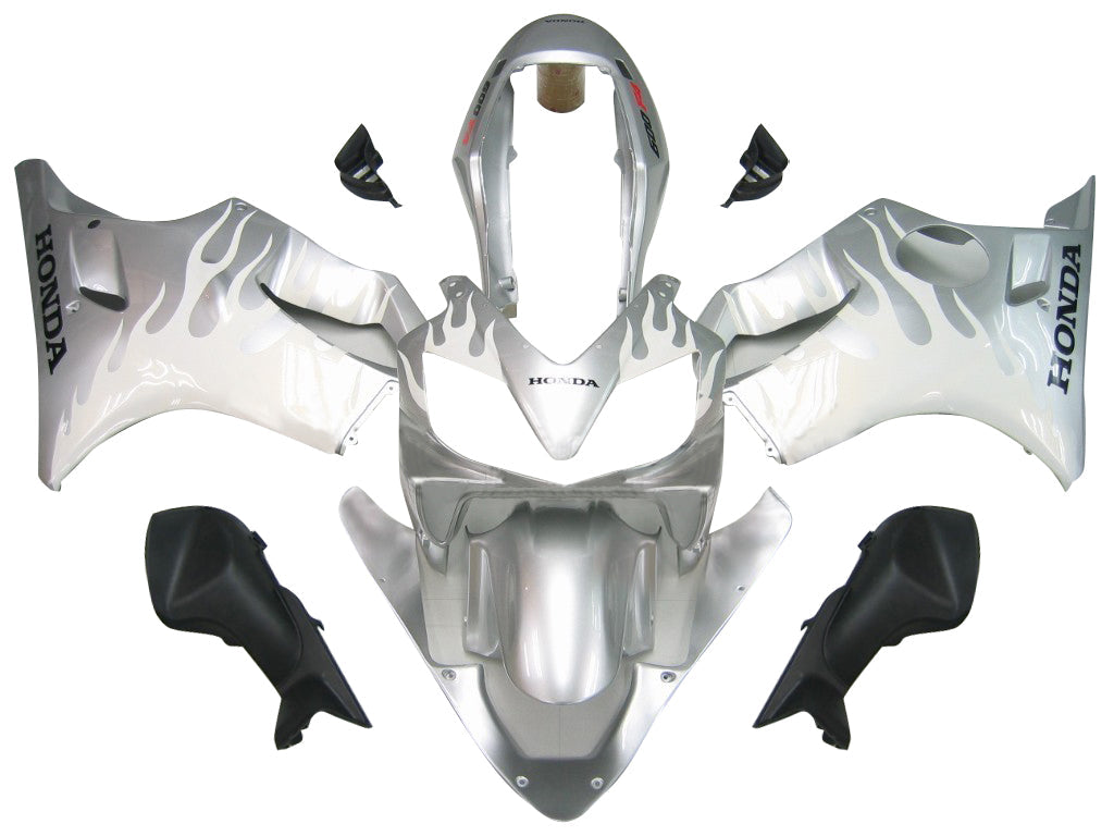 Carenados 2004-2007 Honda CBR 600 F4i Plata y Blanco Llama Genérico