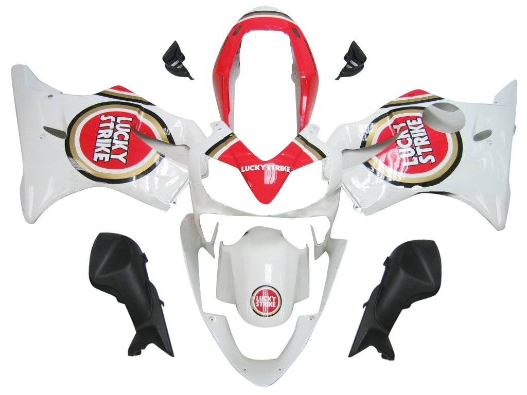 Carenados 2004-2007 Honda CBR 600 F4i blanco y rojo Lucky Strike genérico