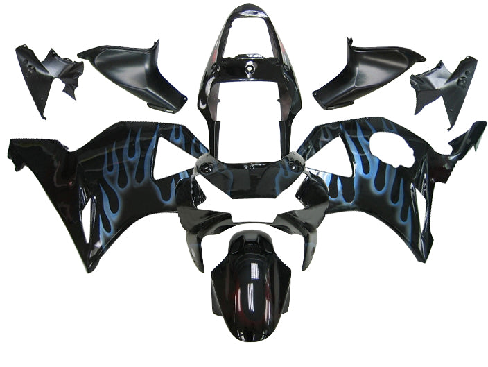 Fairings 2002-2003 Honda CBR 954 RR Black & Blue Flame  Generic