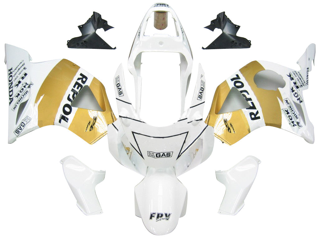 Fairings 2002-2003 Honda CBR 954 RR White & Gold Repsol  Generic