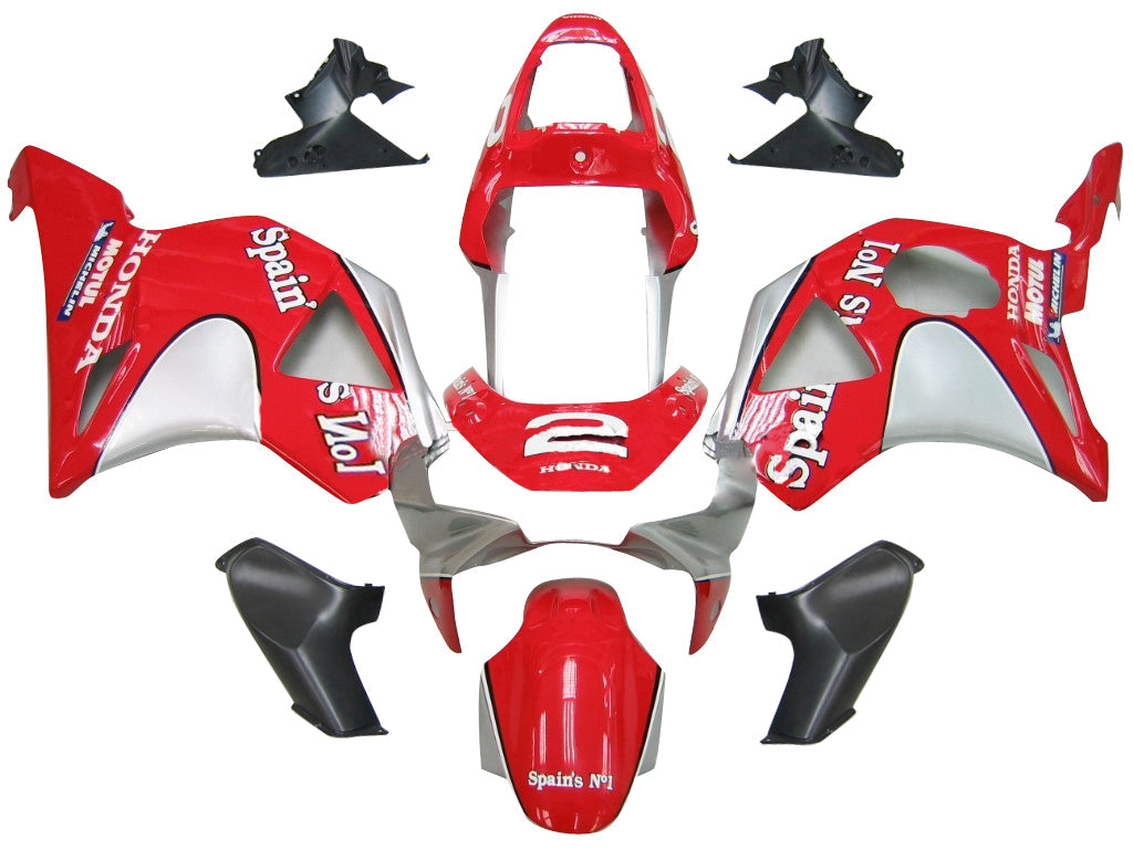 Fairings 2002-2003 Honda CBR 954 RR Red & Silver No.2 Spin's  Generic