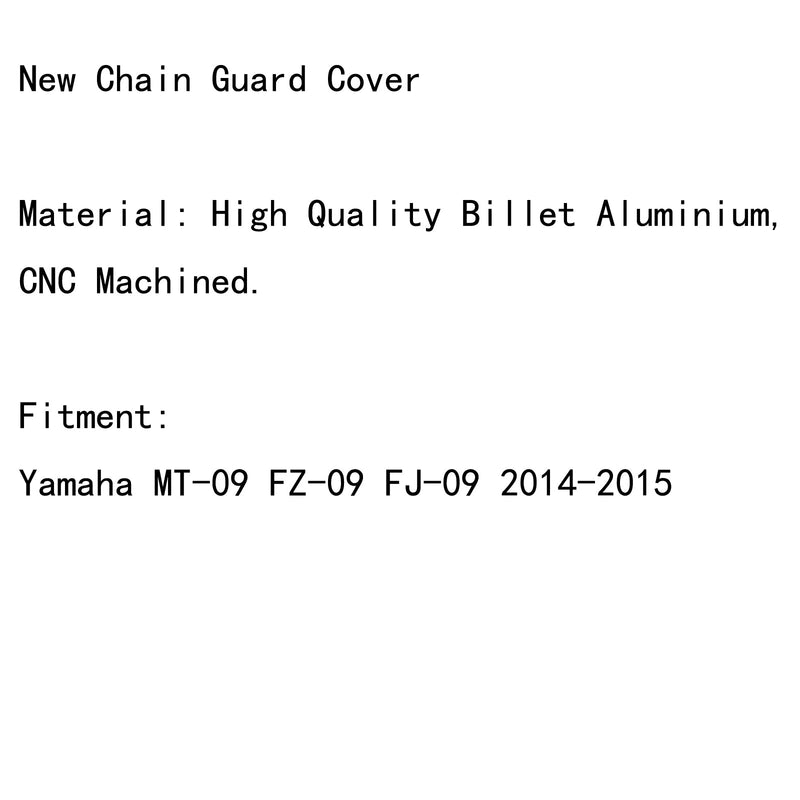 Protector de cubierta de cadena de aluminio para Yamaha MT-09 FZ-09 FJ-09 2014-2015 genérico