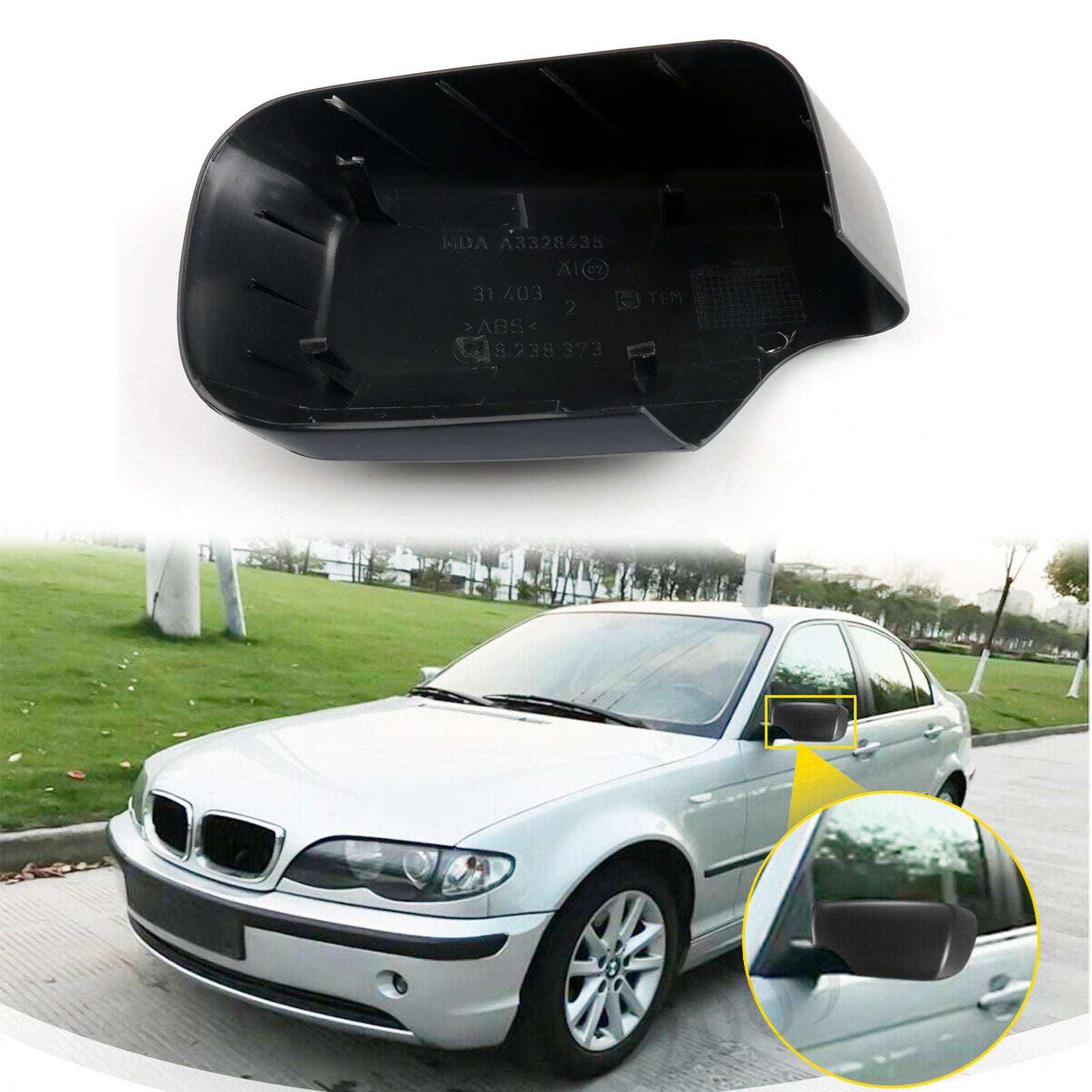 Door Mirror Cover Cap For BMW E46 E39 325i 330i 525i 530i 540i 528i 530i Generic