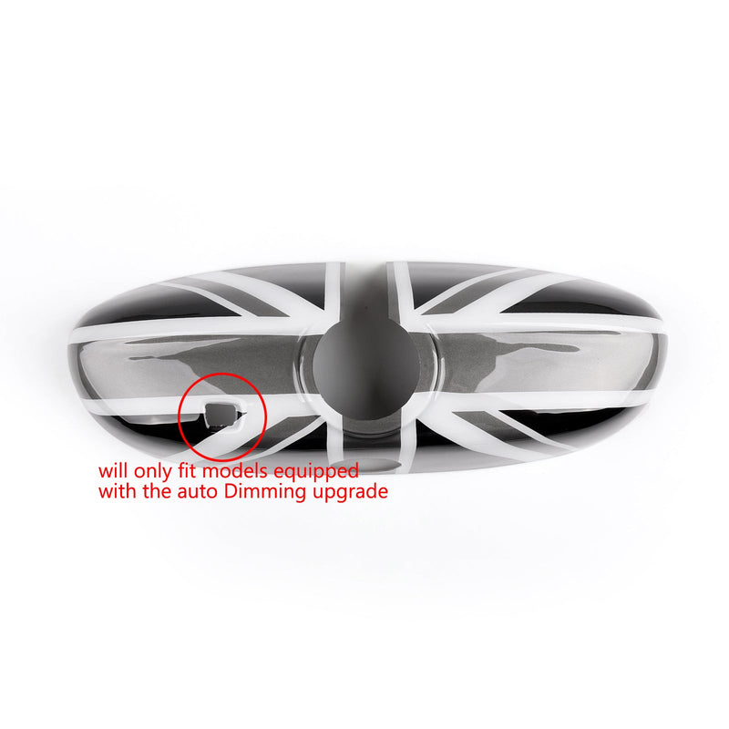 الاتحاد جاك السيارات خافت الداخلية مرآة الرؤية الخلفية غطاء ل F55 F56 MK3 ميني كوبر عام