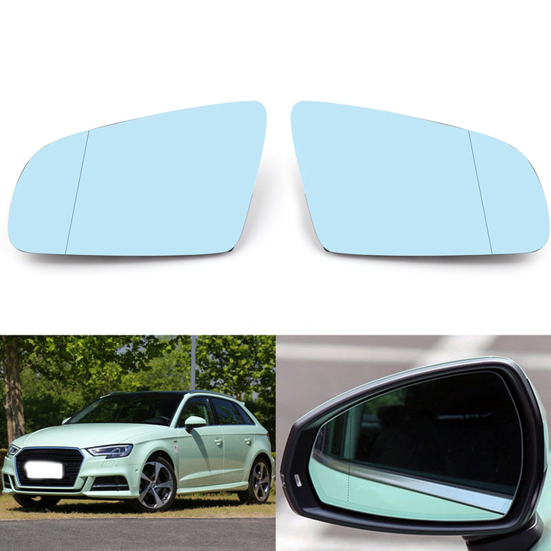 New Left/Right Blue Rearview Mirror Glass For Audi A4 B6 B7 A6 C6 2005-2008