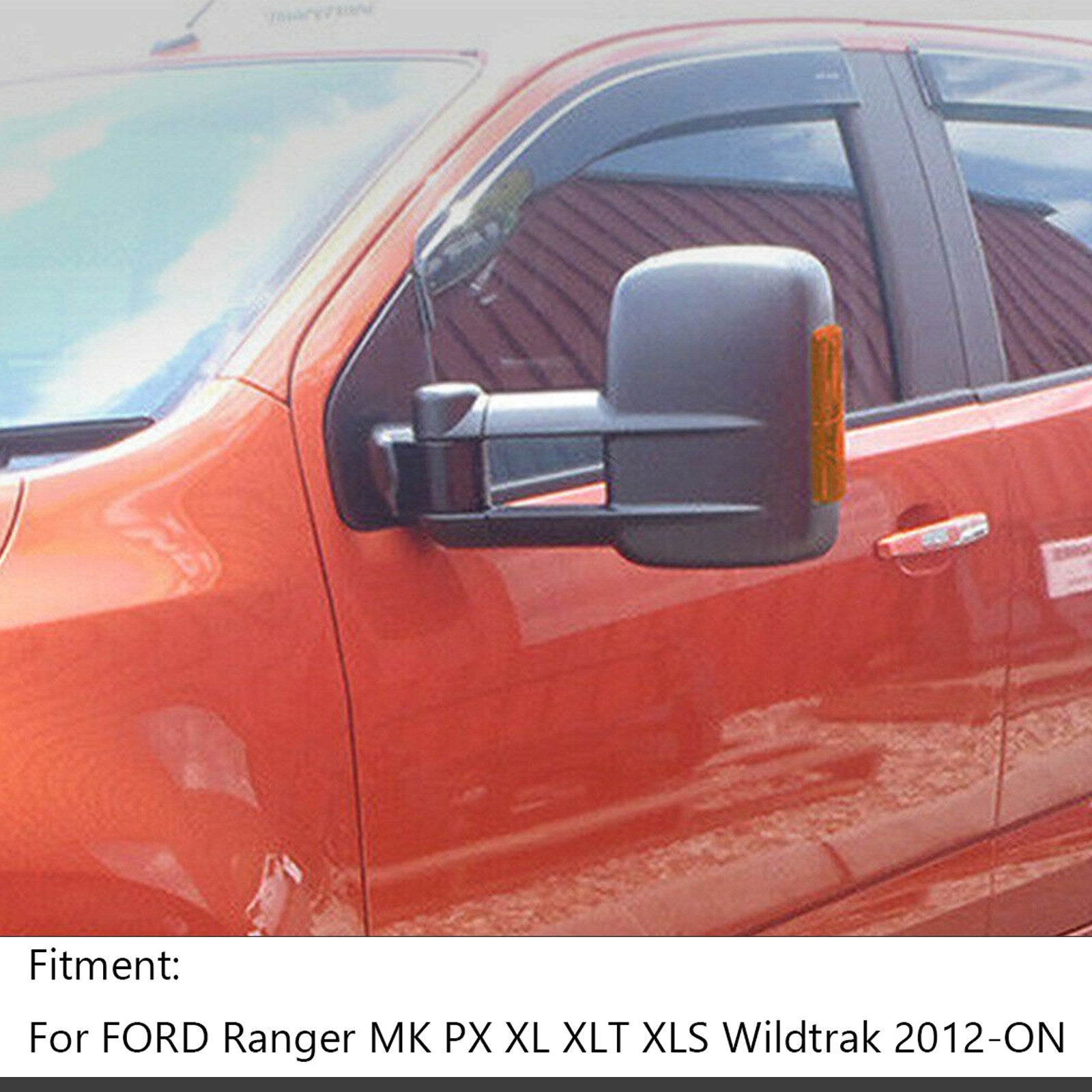 Extendable Towing Mirrors For Ford Ranger MK PX XL XLT XLS Wildtrak 2012-ON