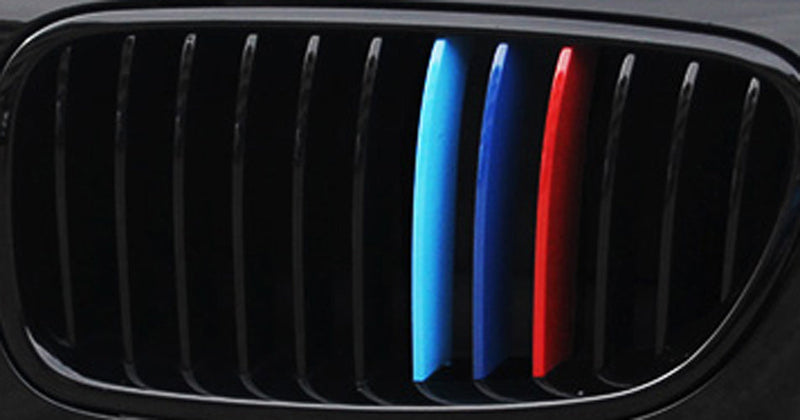 ثلاثي الألوان الجبهة مصبغة غطاء الشواية شرائط كليب الكسوة لسيارات BMW X3 X4 2011-2017 عام