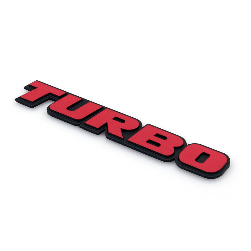 Etiqueta engomada de la insignia del emblema de aluminio 3D calcomanía coche Turbo rojo para VW Volvo Hyundai genérico