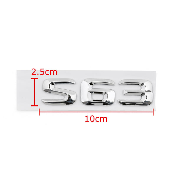Car Trunk Rear Emblem Badge Letters S63 for S63 W220 W221 W222 Chrome