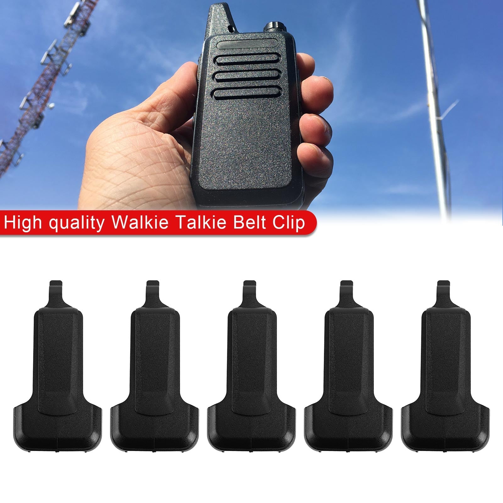 1x/5x Zs-B1 Back Pocket Clip Belt Clip Fit For Kd C1/C2 Rt22 Rt622 Walkie Talkie