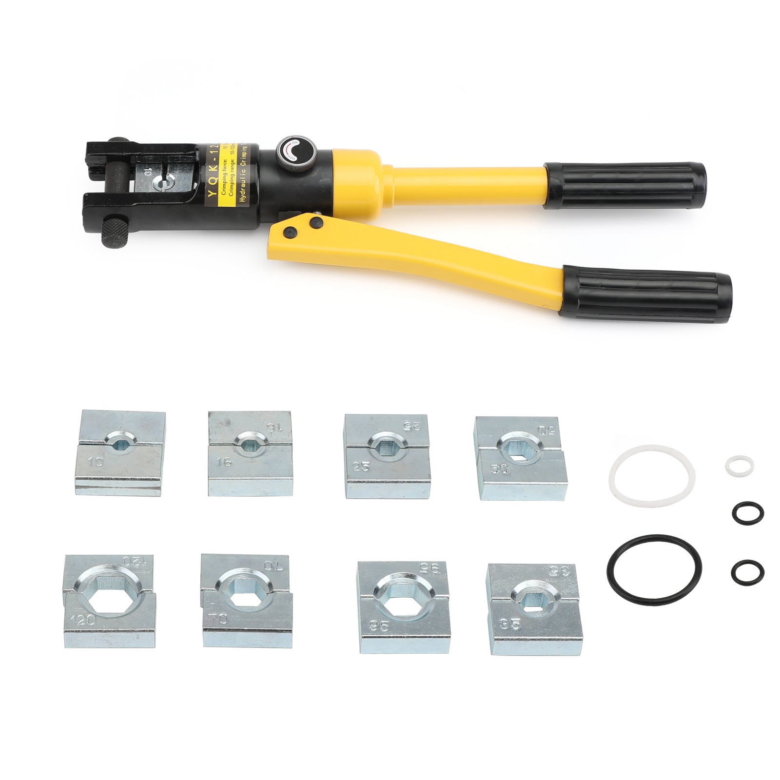 10톤 개량형 유압 와이어 배터리 케이블 러그 단자 크림퍼 및 8개 다이