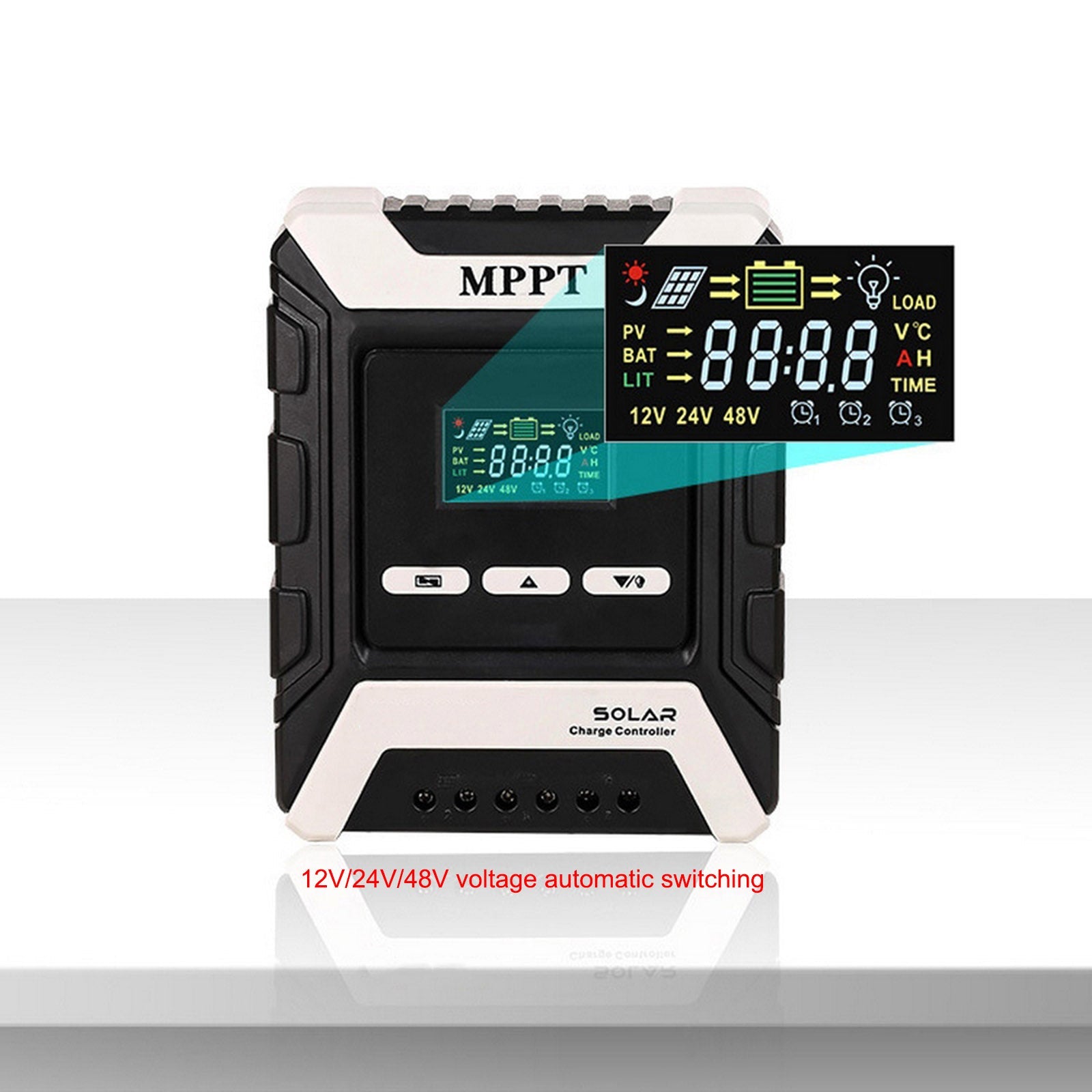 MPPT AUTO Dual USB Wind Solar Hybrid Charge Controller Charger 12V-60V