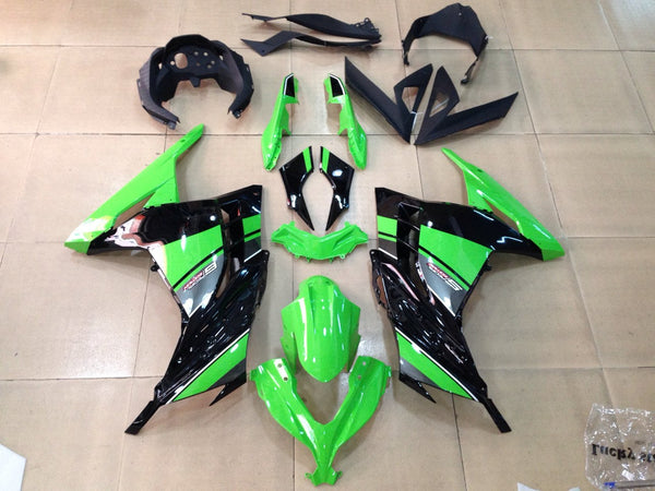 Carenados 2013-2017 Plásticos Kawasaki Ninja 300R EX300R Verde Negro Ninja Genérico