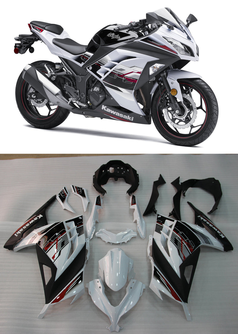 Carenados 2013-2017 Plásticos Kawasaki Ninja 300R EX300R Blanco Art Ninja Genérico