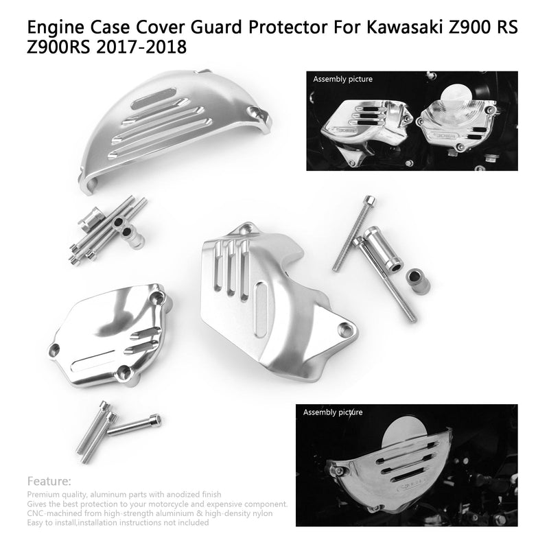 Kawasaki Z900RS 2017 2018 Motor Guard Sprocket Chain Case Stator Clutch Cover