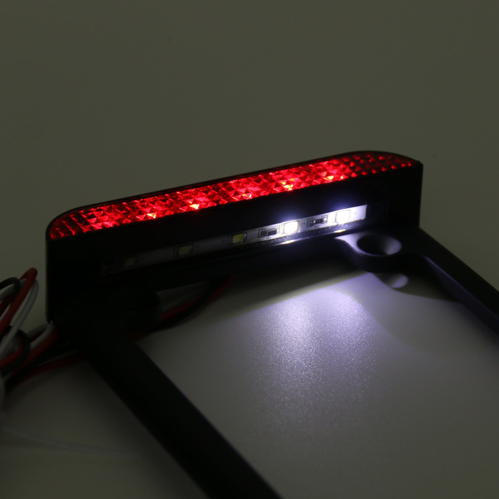 Universal Motorcycle 3 LED License Plate Frame With LED Tail Brake Light Generic