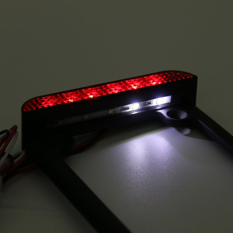 Marco universal para matrícula de motocicleta 3 LED con luz de freno trasera LED genérico
