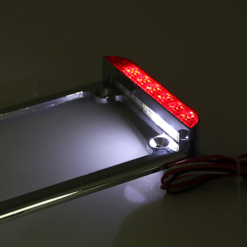 Marco universal para matrícula de motocicleta 3 LED con luz de freno trasera LED genérico