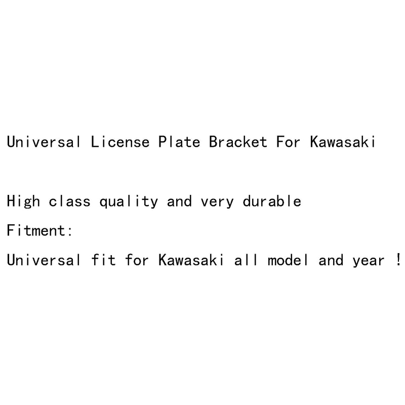Soporte de matrícula universal para Kawasaki NINJA 250R ZX6R ZX9R ZX10R ZX12R genérico