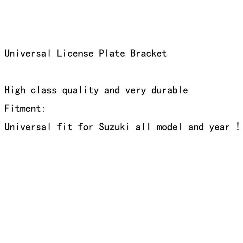 Marco de montaje de soporte de matrícula Universal para Suzuki GSXR 600 750 1000 negro genérico
