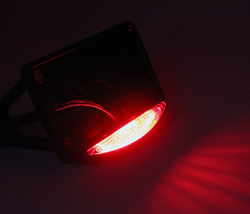 Luz de freno trasera LED para placa de matrícula de montaje lateral para Harley Customs Choppers Generic