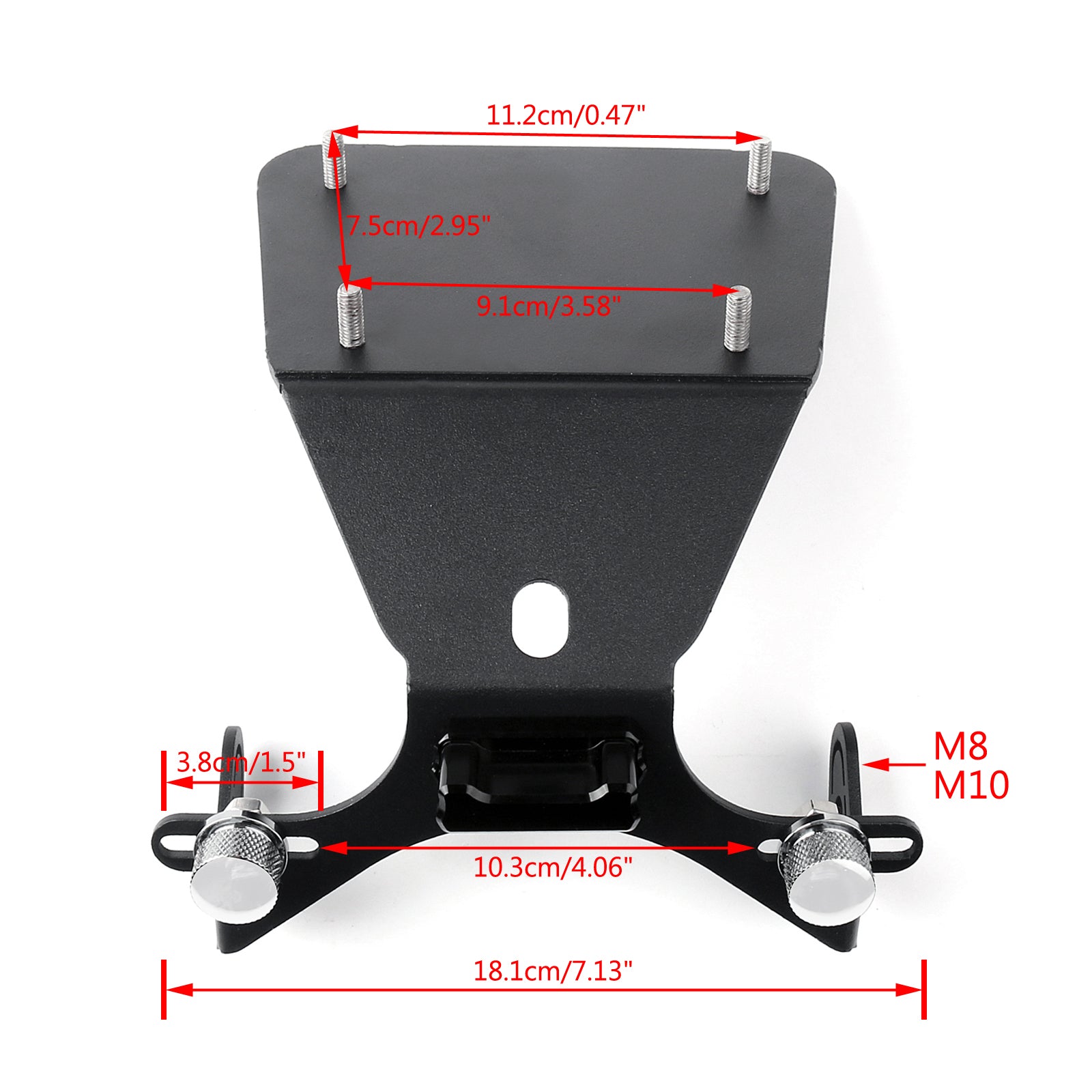 Motorcycle Aluminium Black License Plate Bracket For Yamaha R3/R25/MT-03/MT-25 Generic