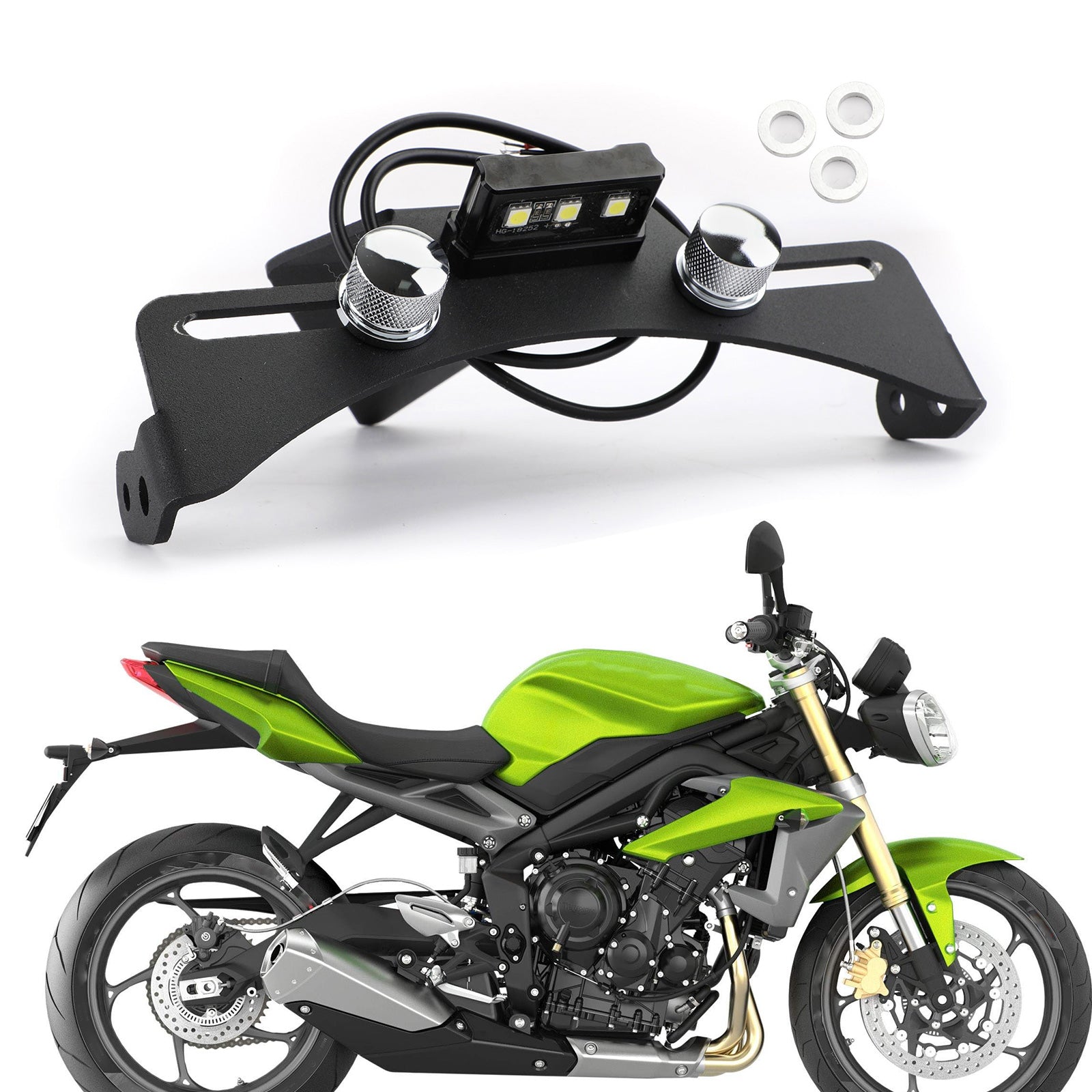 CNC License Plate Bracket Holder For Triumph Daytona & Street Triple 2013-2019