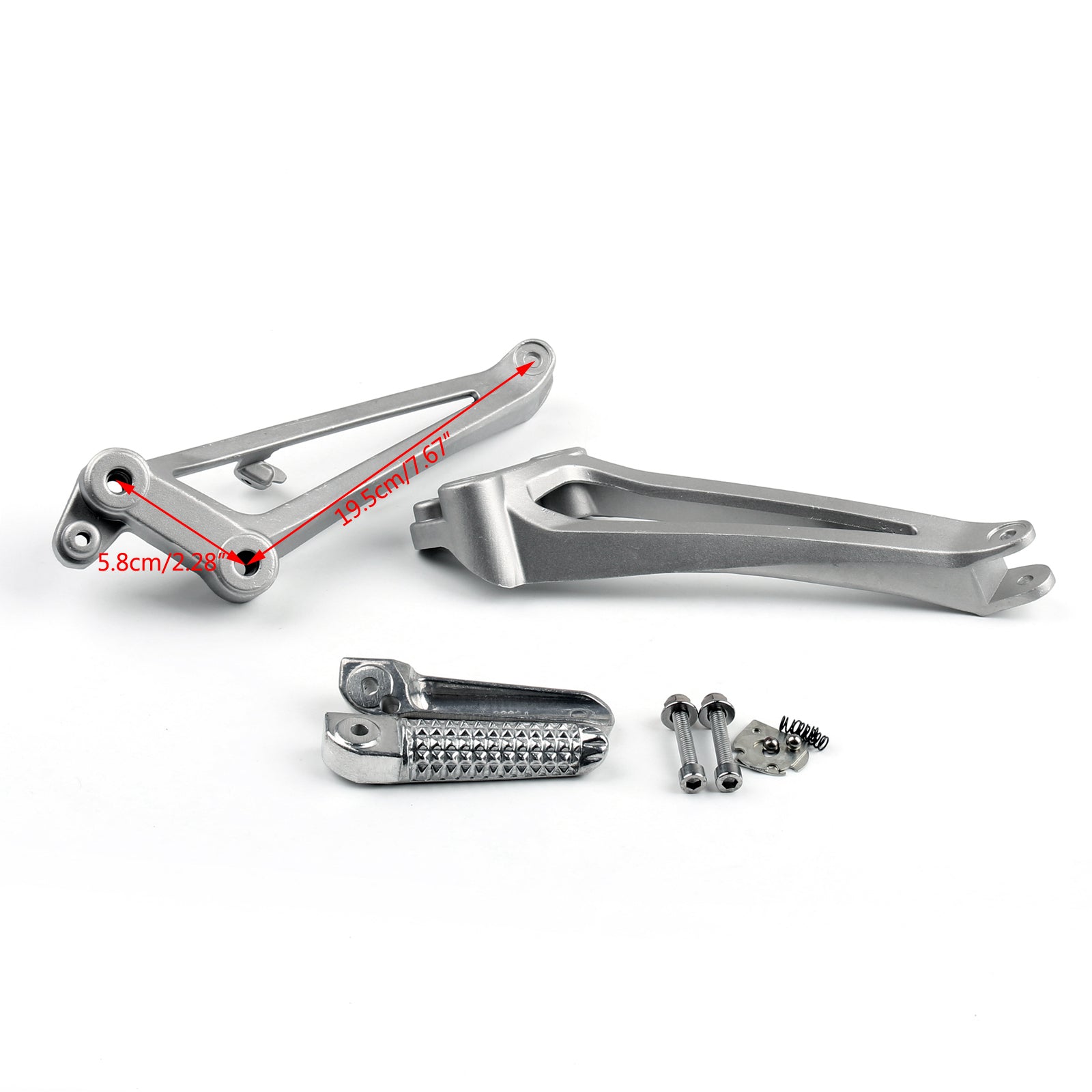 Soportes para reposapiés de pasajeros traseros para YAMAHA 2009-2011 YZF R1 Silver Generic