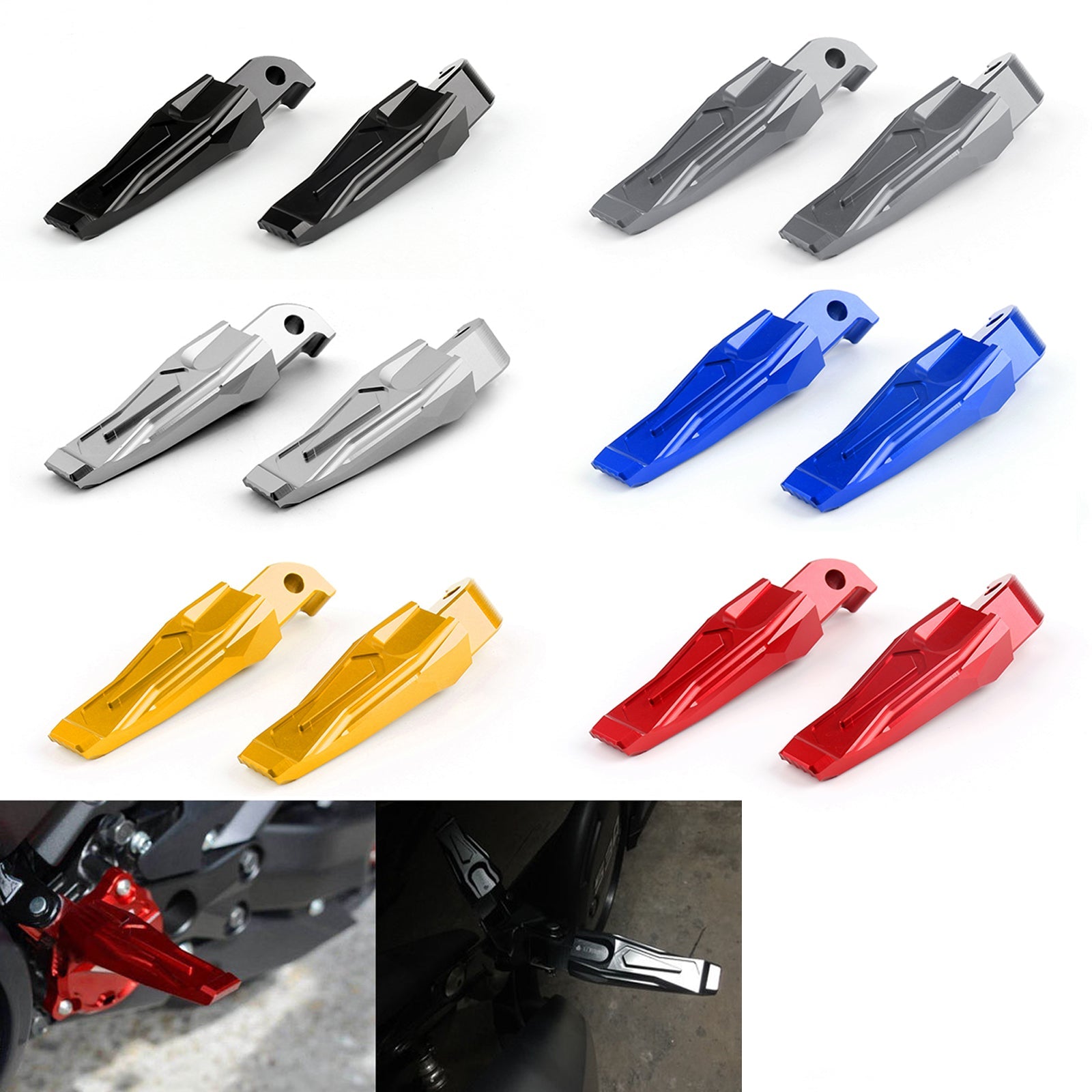 CNC Rear Foot Pegs Pedal For Yamaha TMAX500 TMAX 530 XP530 XP500 MT07 MT09