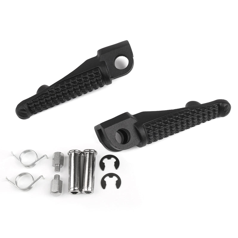 Estriberas para el pie del pasajero delantero o del pasajero trasero para Kawasaki ZX6R ZX-10R negro genérico