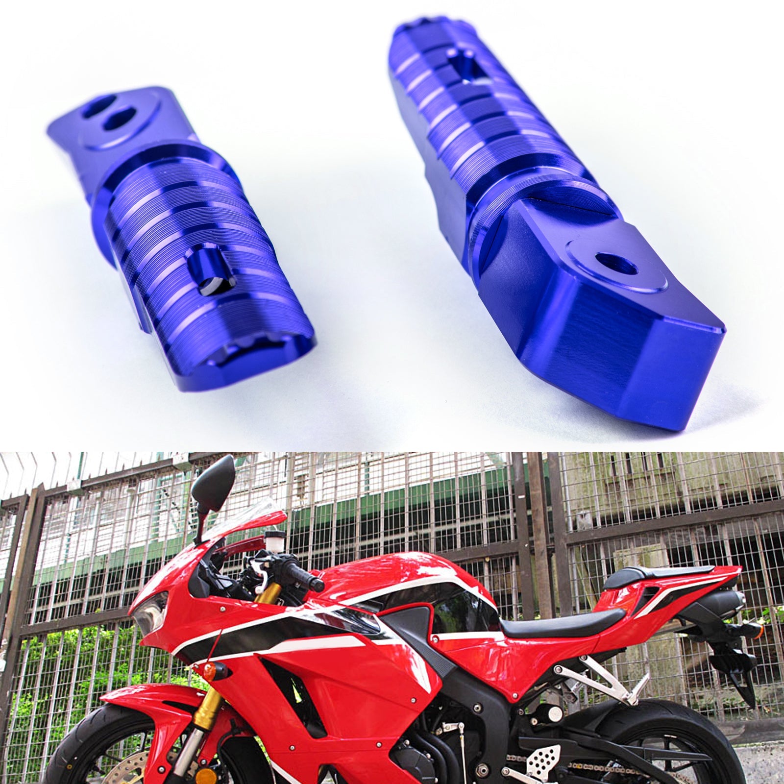 Rear Footrest Footpegs For HONDA CB125R CB250R CB300R CBR250RR CBR600RR Generic