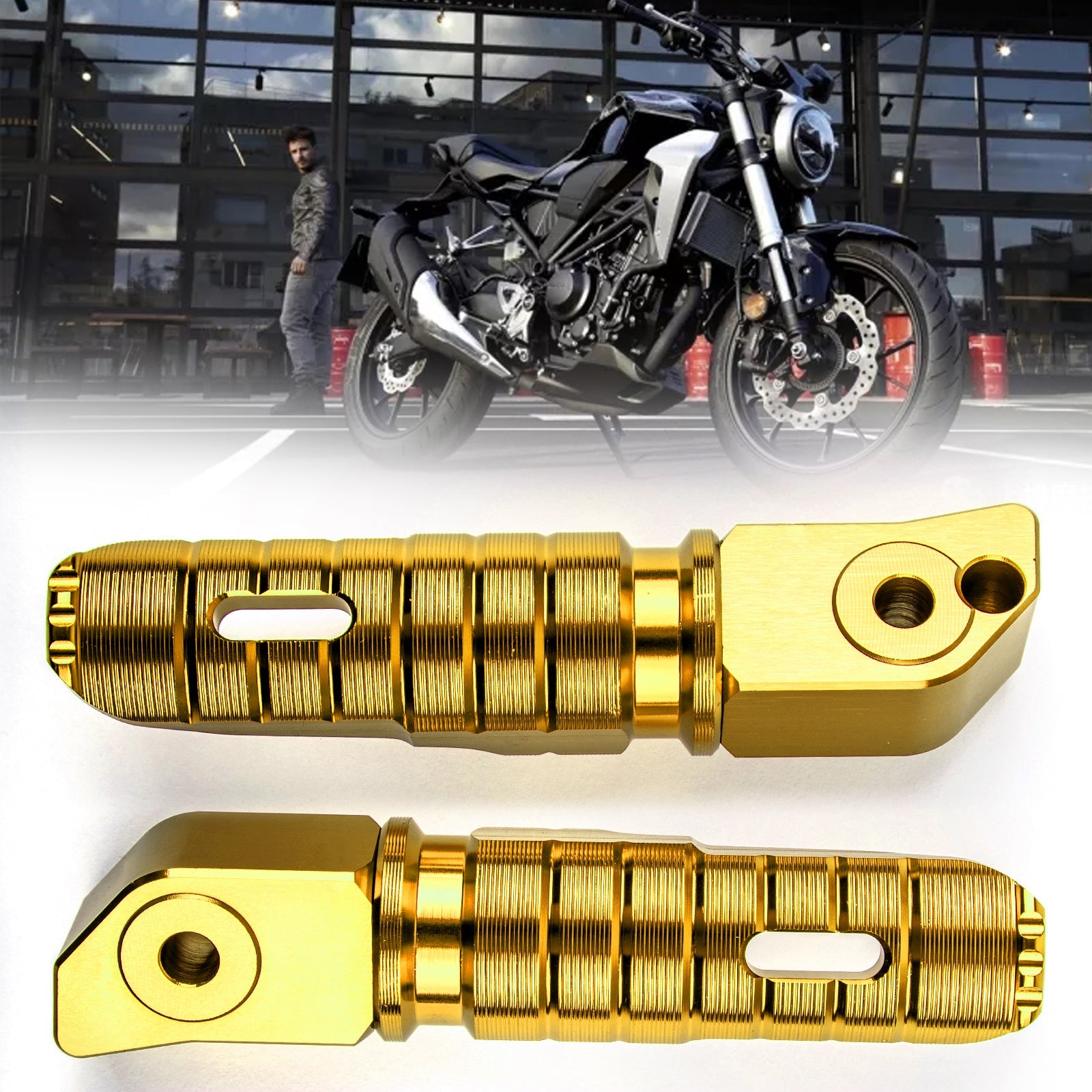 Rear Footrest Footpegs For HONDA CB125R CB250R CB300R CBR250RR CBR600RR Generic