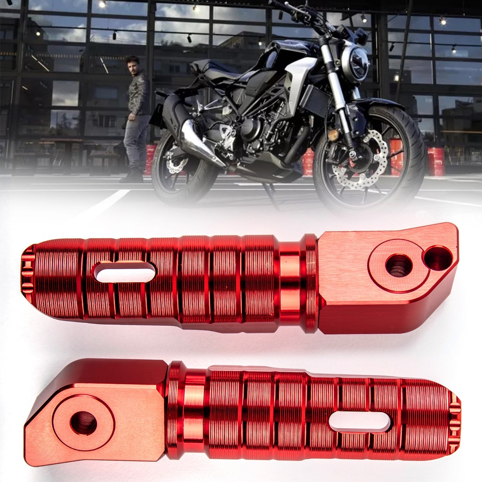 Rear Footrest Footpegs For HONDA CB125R CB250R CB300R CBR250RR CBR600RR Generic