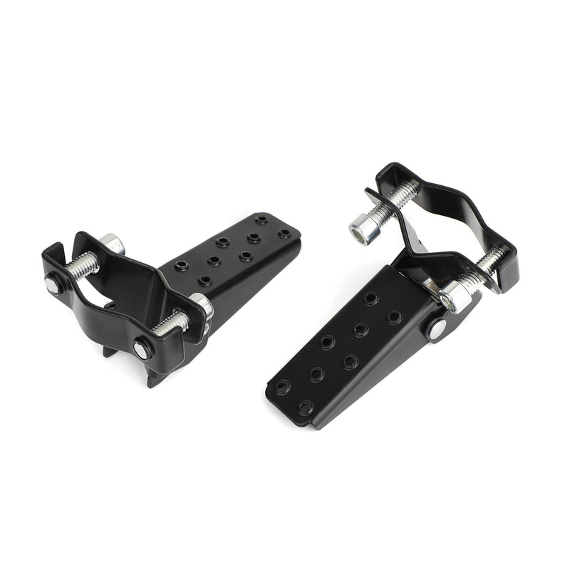 Motorcycle Passenger Foot Peg Rear Pedal Footrest 25-28mm Black Universal Generic