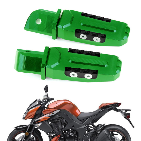 1 par de reposapiés de clavija trasera de pasajero de motocicleta CNC para Kawasaki Z1000 genérico
