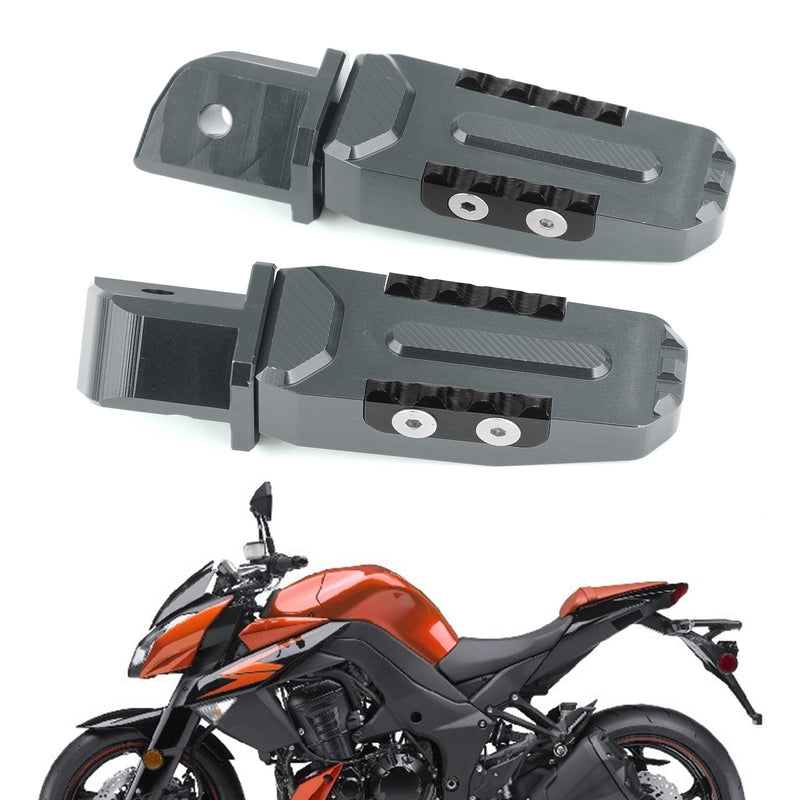1 par de reposapiés de clavija trasera de pasajero de motocicleta CNC para Kawasaki Z1000 genérico