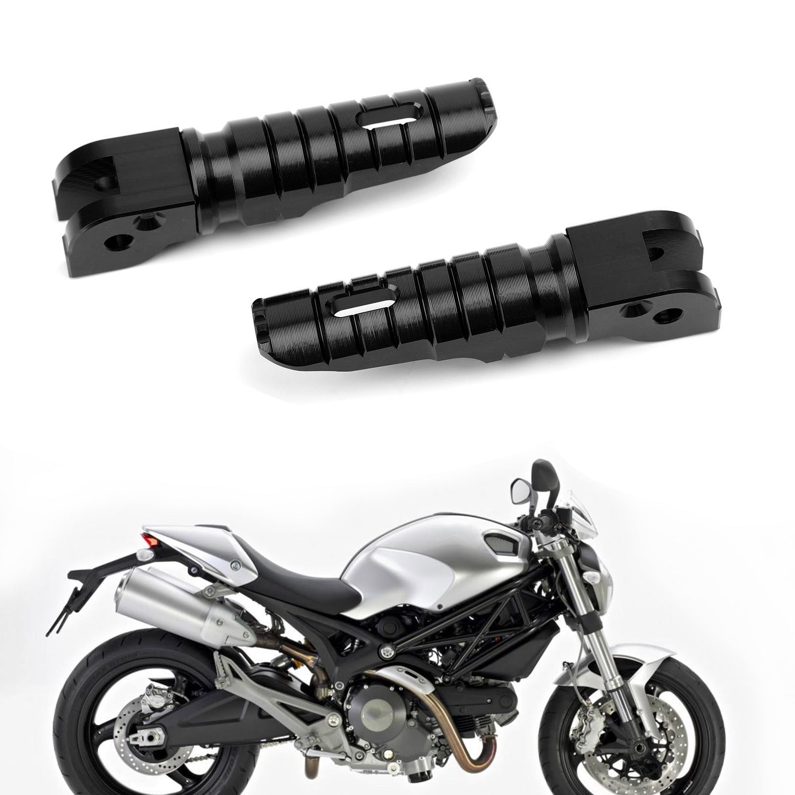 Reposapiés traseros para pasajeros, clavija para DUCATI 696 08-14 796 11-14 M1100 09-13 genérico