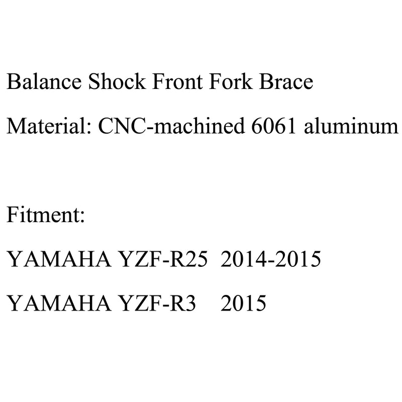 التوازن صدمة الجبهة شوكة هدفين لياماها YZF-R25 R25 2014-2015 YZF-R3 2015 عام