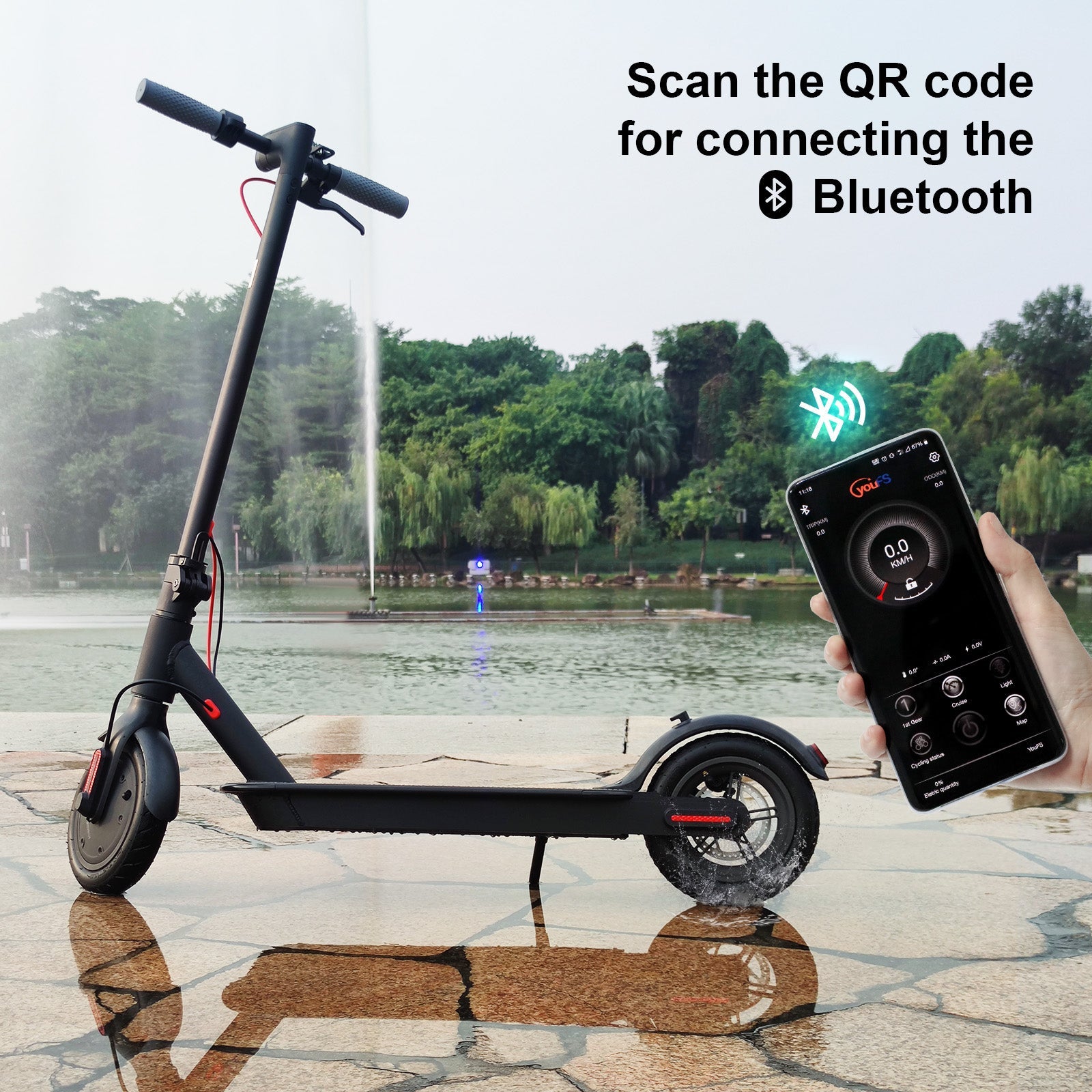 8.5" Folding Electric Scooter With app 350W 35KM Range 30km/h City Commute